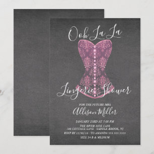 Invitation à la douche nuptiale en corse rose