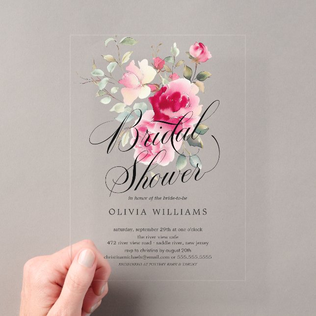 Invitation à la douche nuptiale en fleurs bleues (In situ (ordinateur de poche))