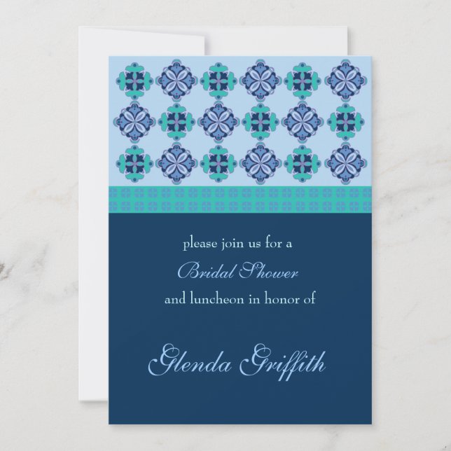 Invitation à la douche nuptiale en mosaïque (Devant)