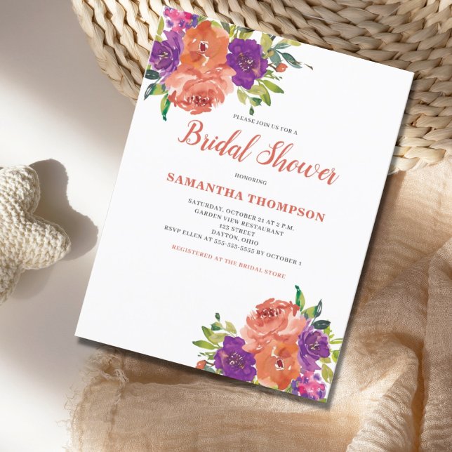 Invitation à la douche nuptiale en terre cuite (Créateur téléchargé)