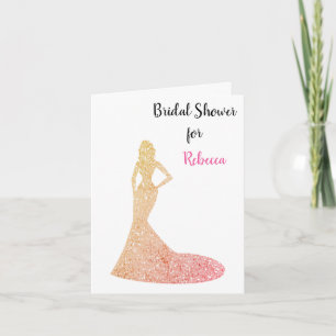Invitation à la douche nuptiale étincelante et bri