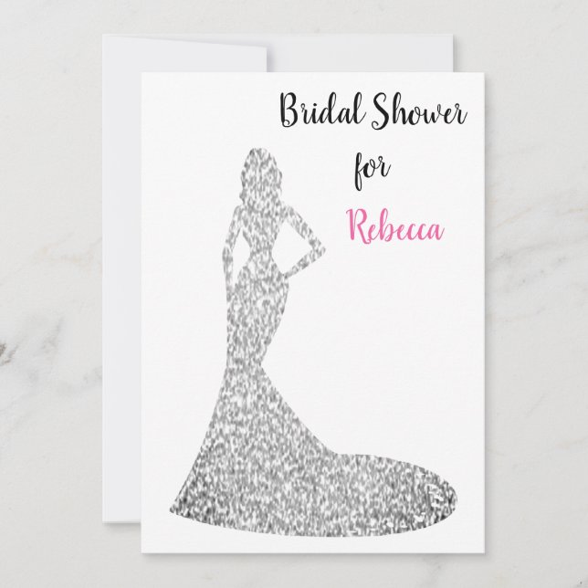 Invitation à la douche nuptiale - Étincelle et écl (Devant)