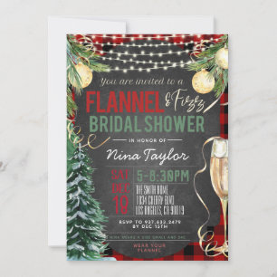 Invitation à la douche nuptiale Flannel et Fizz