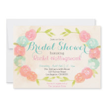 Invitation à la douche nuptiale fleurie du jardin 