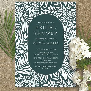 Invitation à la douche nuptiale fleurie Emerald Le