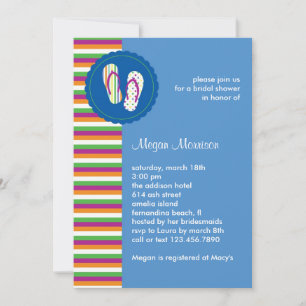 Invitation à la douche nuptiale Flip Flops