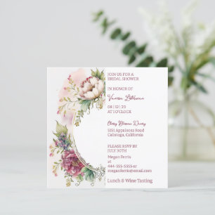 Invitation à la douche nuptiale Floral Elegance
