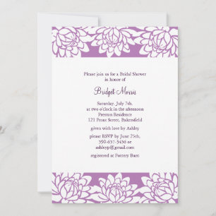 Invitation à la douche nuptiale florale et moderne