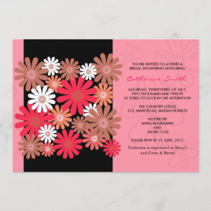 Invitation à la douche nuptiale Fuchsia Gerber Dai
