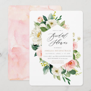 Invitation à la douche nuptiale Gold Floral