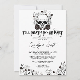 Invitation à la douche nuptiale gothique d'Hallowe