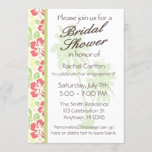 Invitation à la douche nuptiale Hawaiian Luau