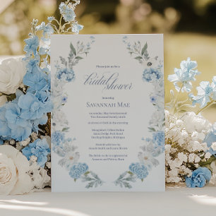 Invitation à la douche nuptiale Hydrangea Floral