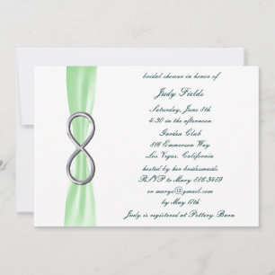 Invitation à la douche nuptiale Infinity verte