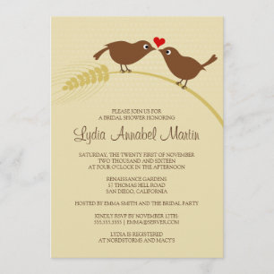 Invitation à la douche nuptiale Inséparable