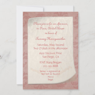 Invitation à la douche nuptiale inspirée par Paris