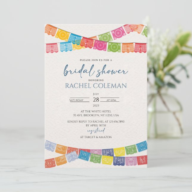 Invitation à la douche nuptiale mexicaine (Debout devant)