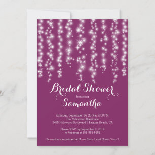 Invitation à la douche nuptiale moderne Sparkle