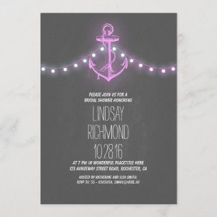 invitation à la douche nuptiale nautique