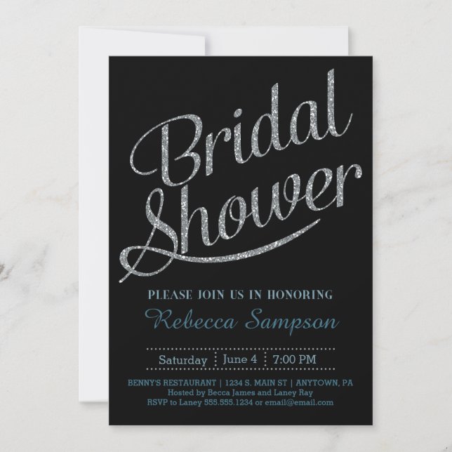 Invitation à la douche nuptiale noire - Script arg (Devant)