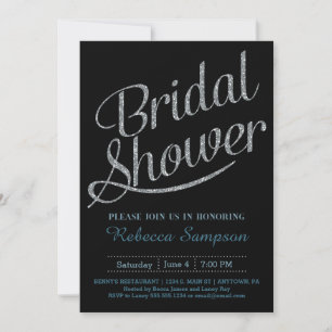 Invitation à la douche nuptiale noire - Script arg
