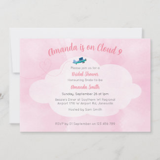 Invitation à la douche nuptiale Nuage 9