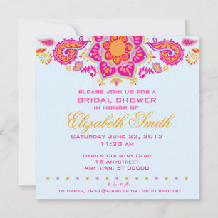 Invitation à la douche nuptiale Paisley