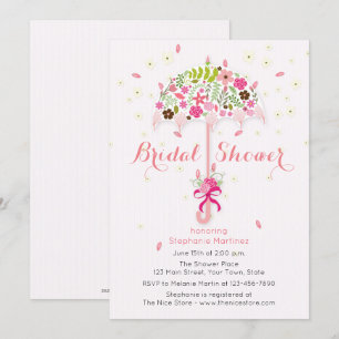 Invitation à la douche nuptiale parapluie