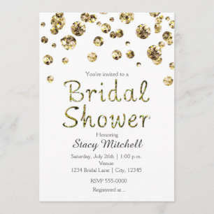 Invitation à la douche nuptiale Parties scintillan