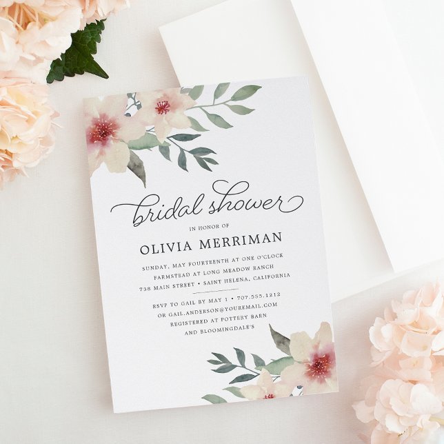 Invitation à la douche nuptiale Peach Blossom (Créateur téléchargé)