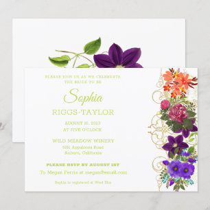 Invitation à la douche nuptiale peinte