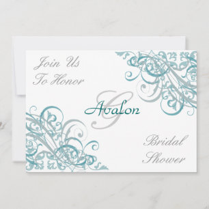 Invitation à la douche nuptiale pour les perles ba