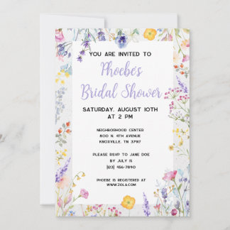 Invitation à la douche nuptiale printanière