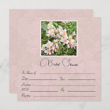 Invitation à la douche nuptiale rose