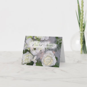 Invitation à la douche nuptiale Rose Bouquet