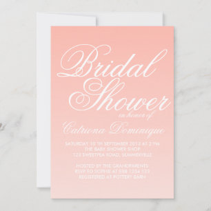 Invitation à la douche nuptiale rose et blanc