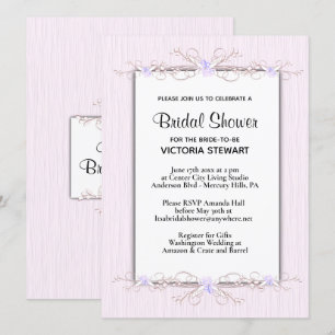 Invitation à la douche nuptiale rose Simplicité