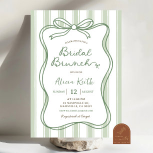 Invitation à la douche nuptiale Sage Green