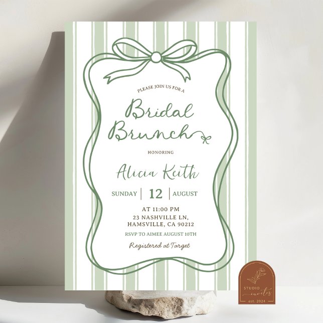 Invitation à la douche nuptiale Sage Green (Créateur téléchargé)