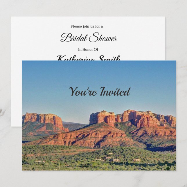 Invitation à la douche nuptiale Sedona (Devant / Derrière)