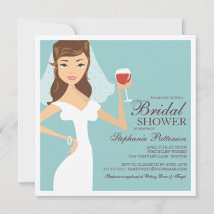 Invitation à la douche nuptiale sur le thème du vi