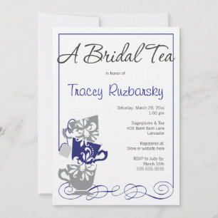 Invitation à la douche nuptiale - Thé