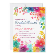 Invitation à la douche nuptiale tropicale florale 