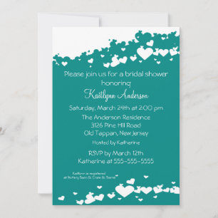 Invitation à la douche nuptiale Turquoise Field of