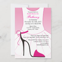 Invitation à la douche nuptiale Tutu rose Haut tal