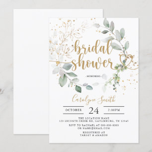 Invitation à la douche nuptiale verte