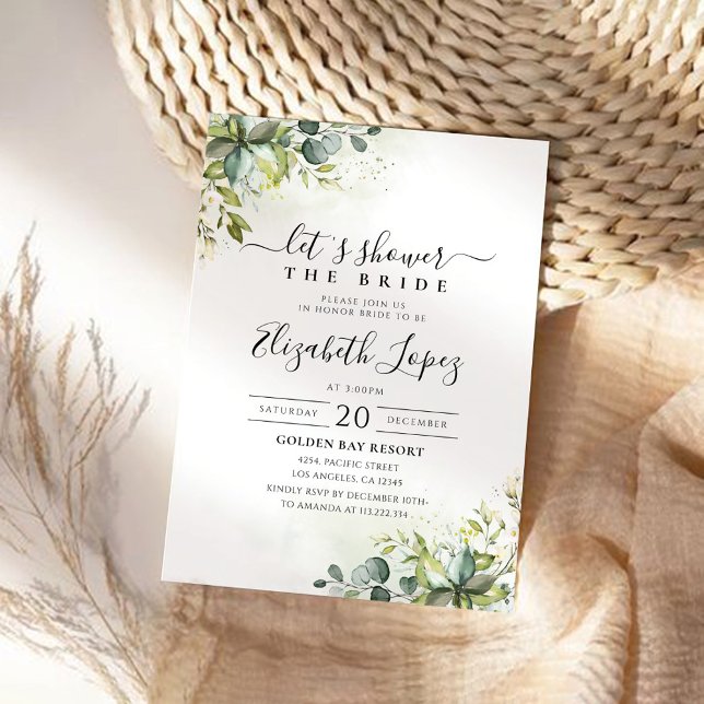 Invitation à la douche nuptiale verte (Créateur téléchargé)
