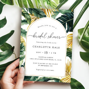 Invitation à la douche nuptiale verte