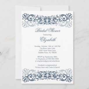 Invitation à la douche nuptiale Vintage