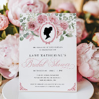 Invitation à la douche nuptiale Vintage rose Flora